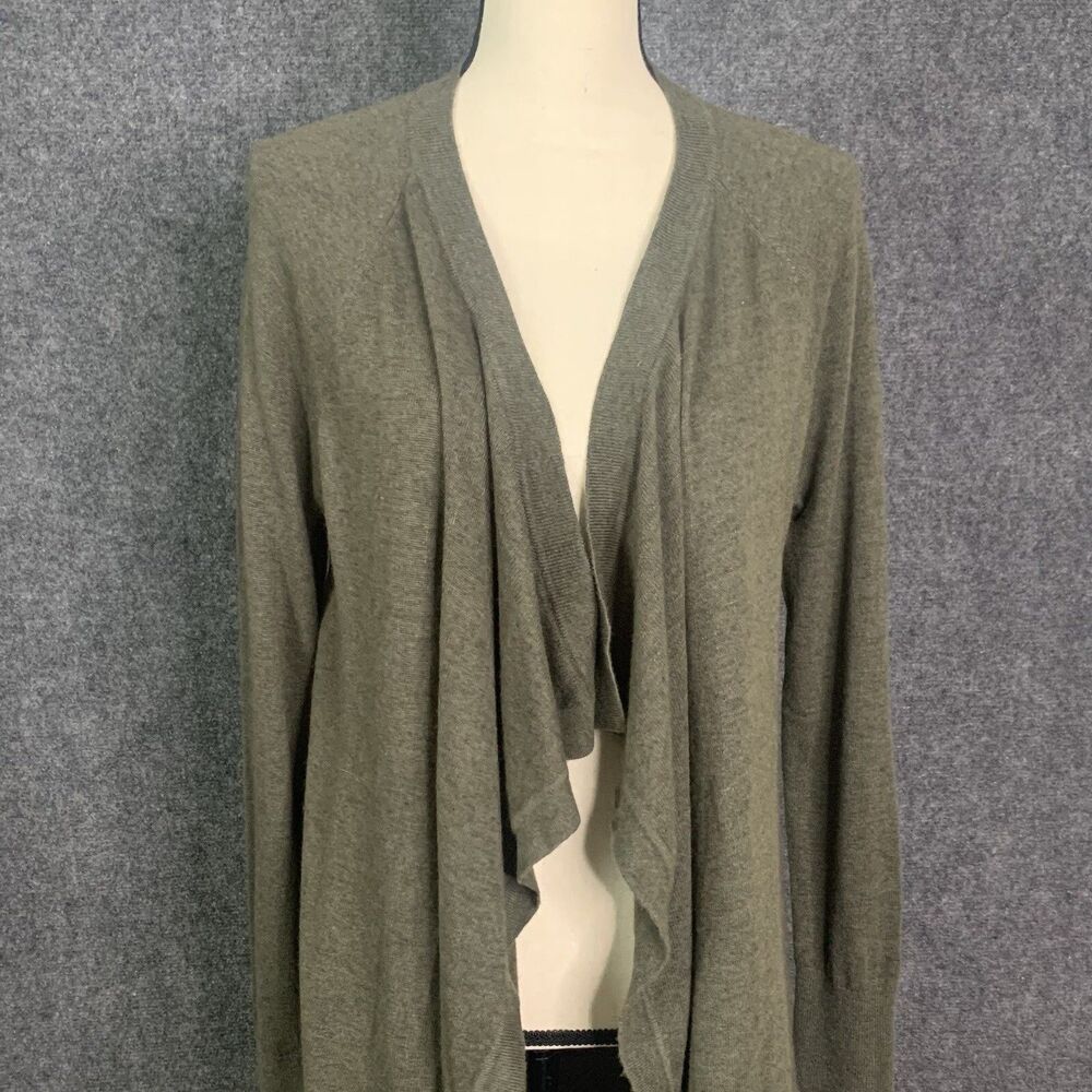 Loft Open Cardigan Waterfall Soft Wool Blend Mini… - image 3